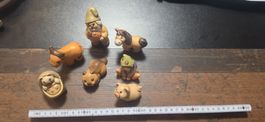 Acht süsse Bozen Thun Keramik Figuren