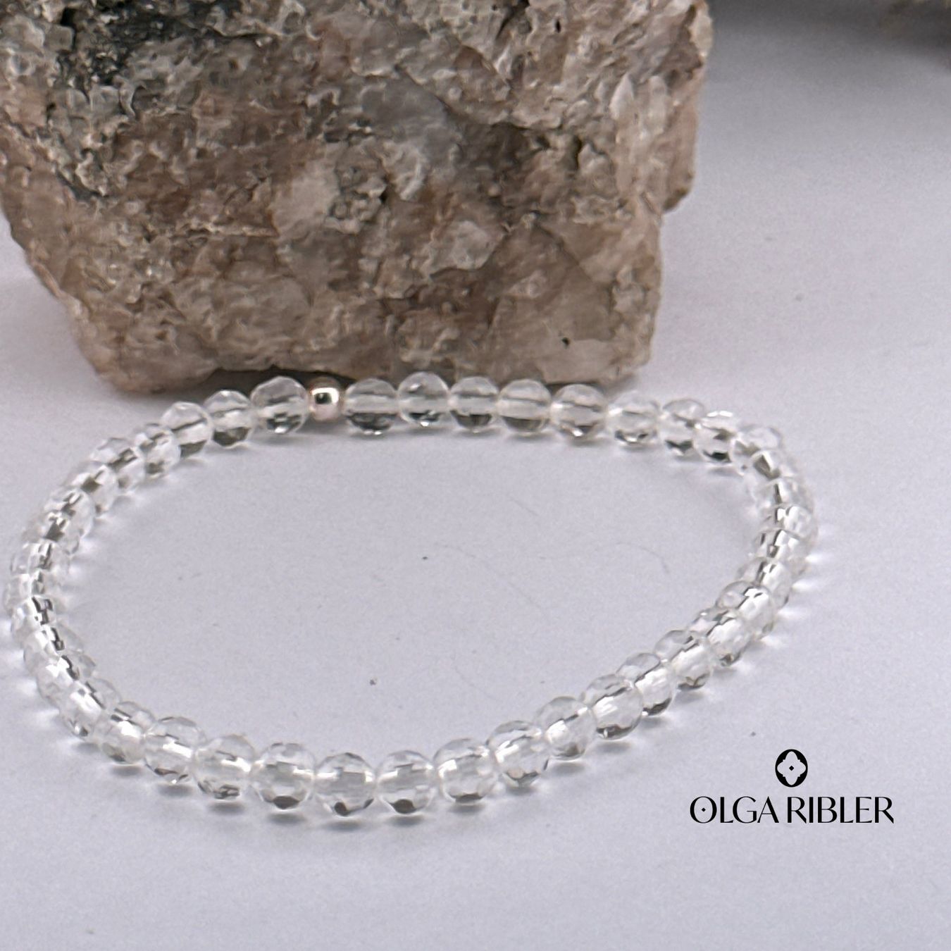 Olga Ribler Bracciali & Braccialetti: Bergkristall Armband mit Elast – Nuovo (secondo la descrizione) da Luzern venduto da Schmuckoutlet 1
