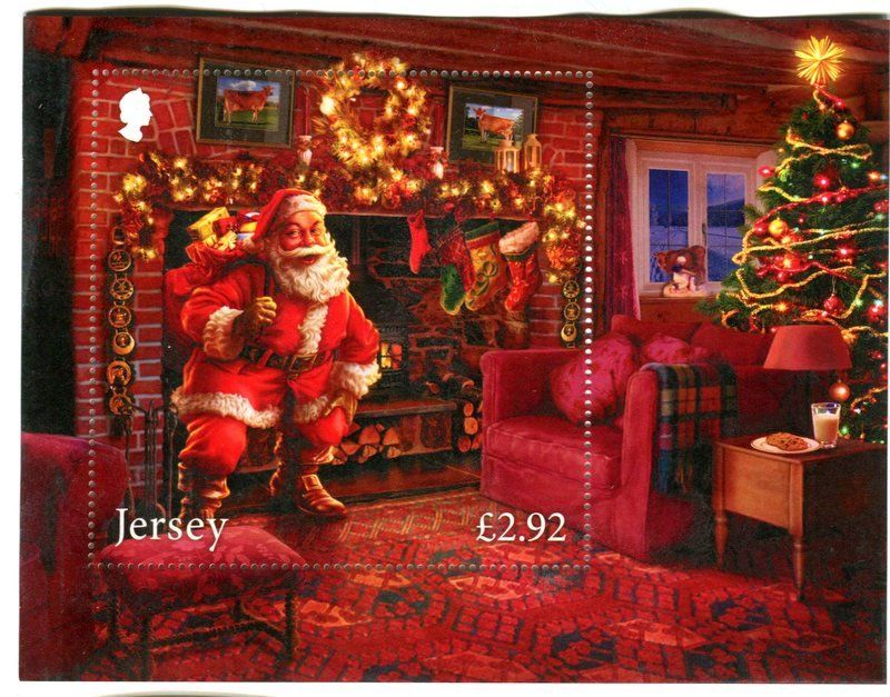 Alle Briefmarken: Block "Weihnachtsmann". Jersey – Neu und originalverpackt aus Basel von Butsch5