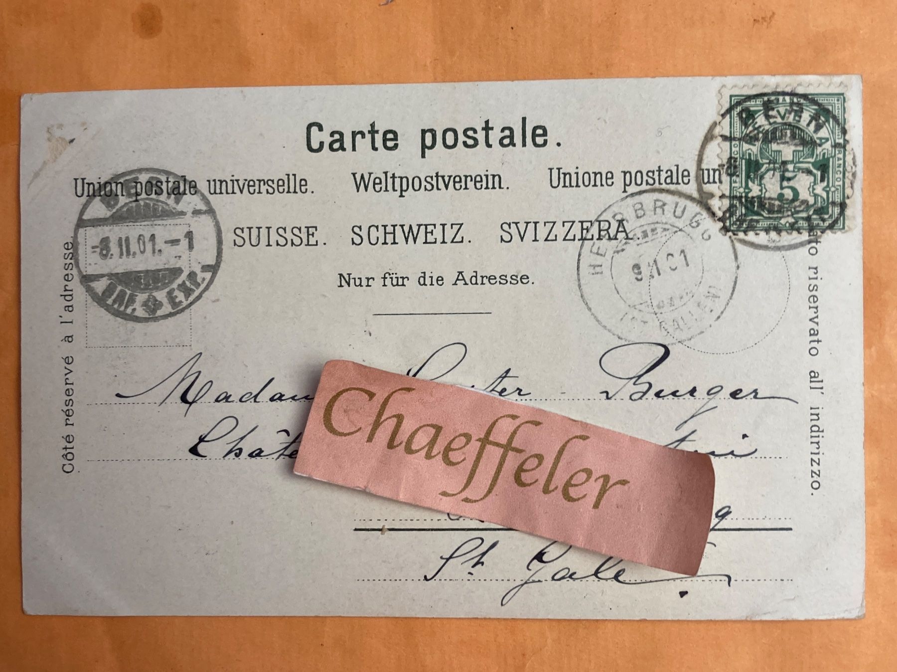 Ansichtskarten: 1901 Gruss aus Bern – Gebraucht aus Zürich von Chaeffeler 1