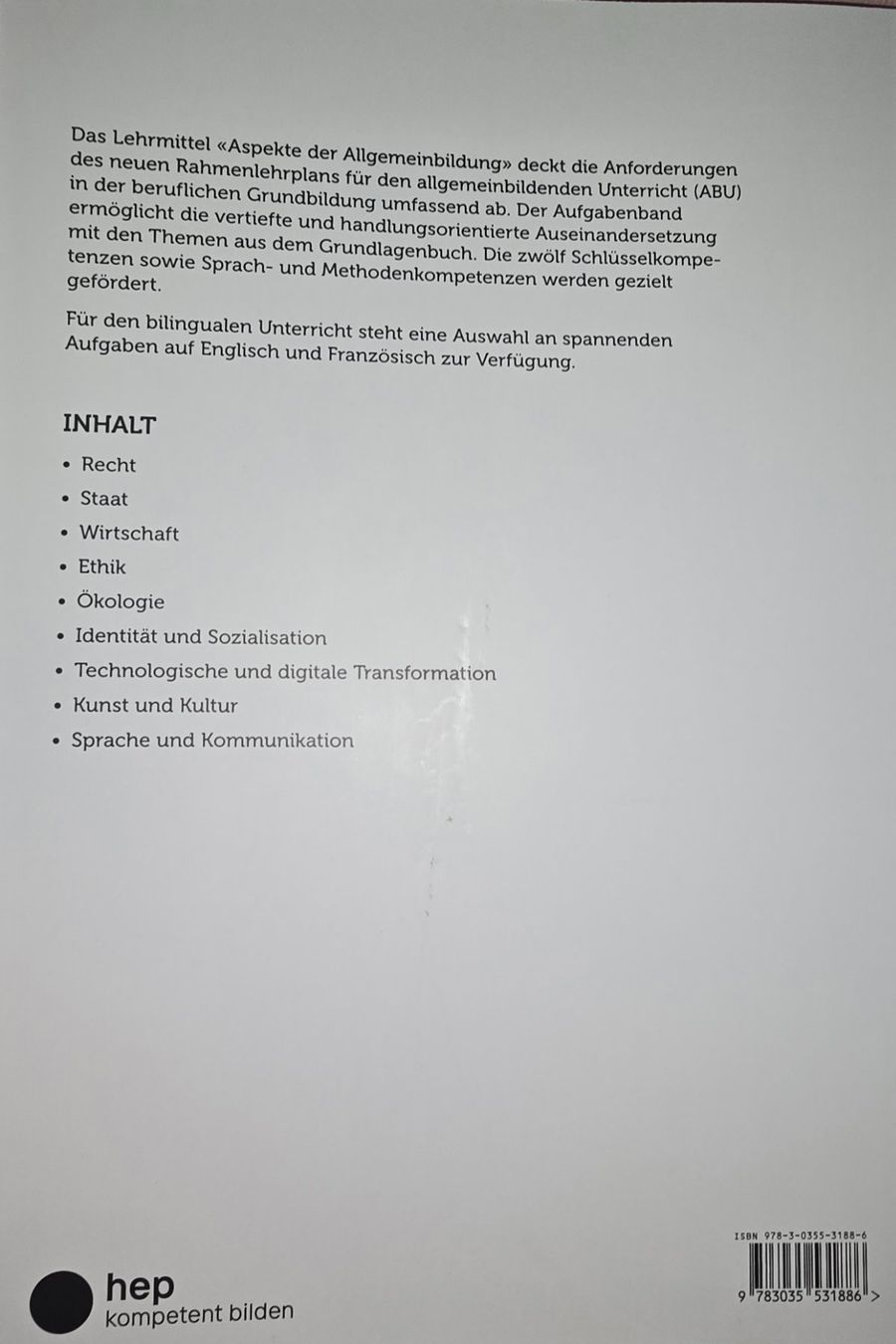 Libri: Aspekte der Allgemeinbildung – Nuovo (secondo la descrizione) da Steinhausen venduto da rab_n5fz 3