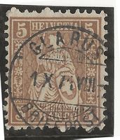 GLARUS 01.10.71 auf Zu#30 Mi#22 Vollstempel [10B12]