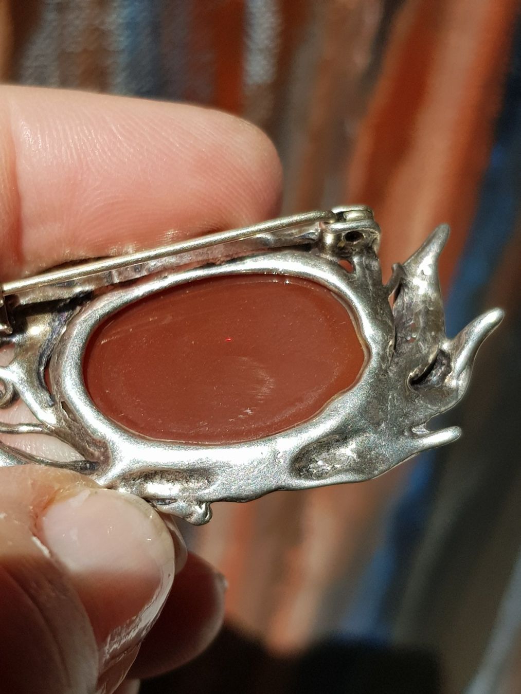 Spille & Fermagli: Jugendstil-Brosche Silber 1920er mit Bernstein – Usato da Lengnau BE venduto da Mango888 6