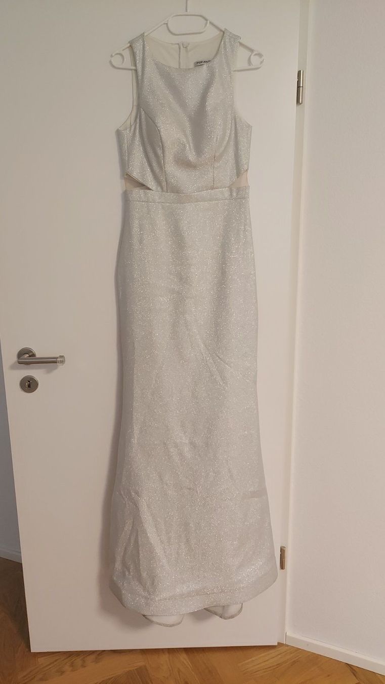 Kleider: Weisses Kleid/Stoff mit dezentem Glitzer – Gebraucht aus Derendingen von edl_8hyw 1
