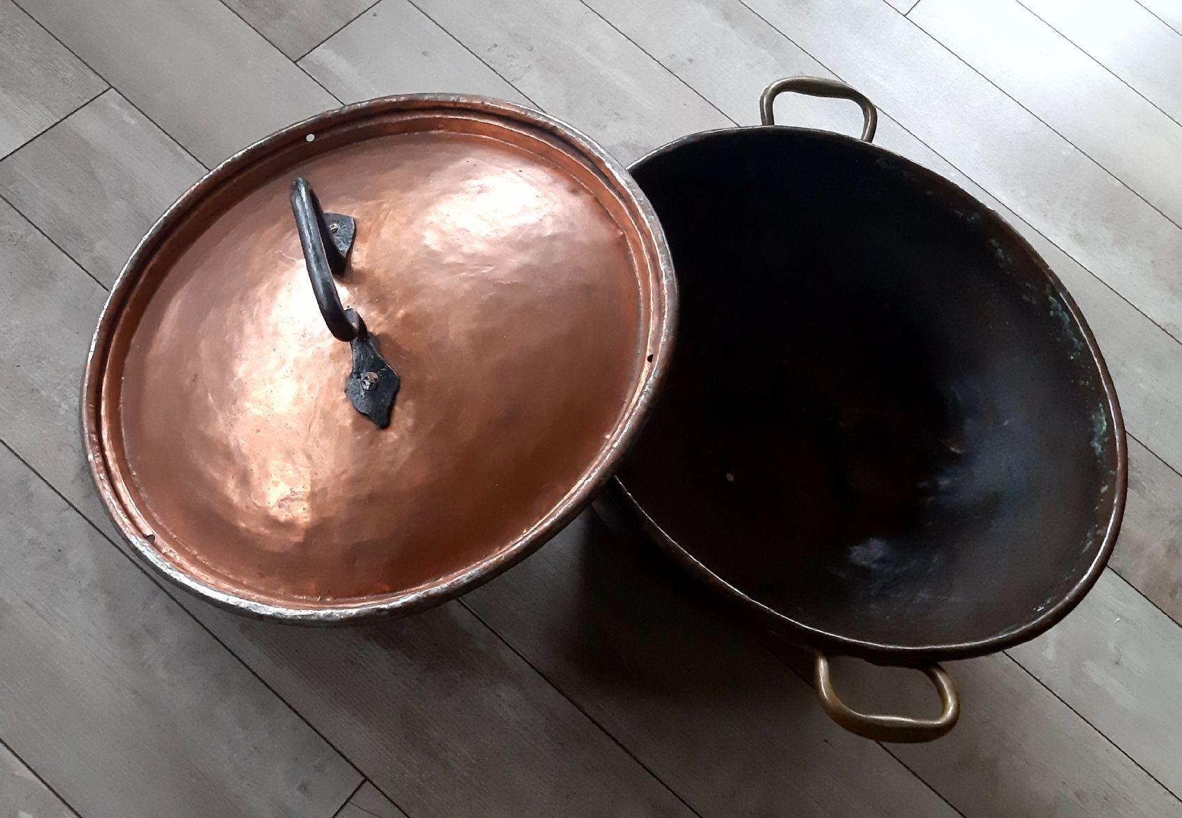 Pentole: Wunderbarer grosser Kupfertopf  - Topf  -  Schale mit Deckel – Usato da Tagelswangen venduto da BrigittaC01 3