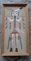 Altes Sandbild der Navajo Indianer  -  Coyote / 100.-  für 4