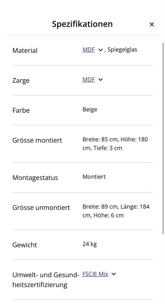 Specchi: Spiegel  – Nuovo (secondo la descrizione) da Oberengstringen venduto da mar_jv9v 2