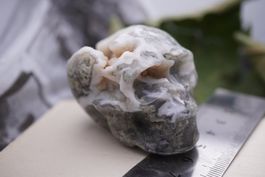 Moss  Achat  Drusen  Skull 50mm x40mm  Räumung    (1)