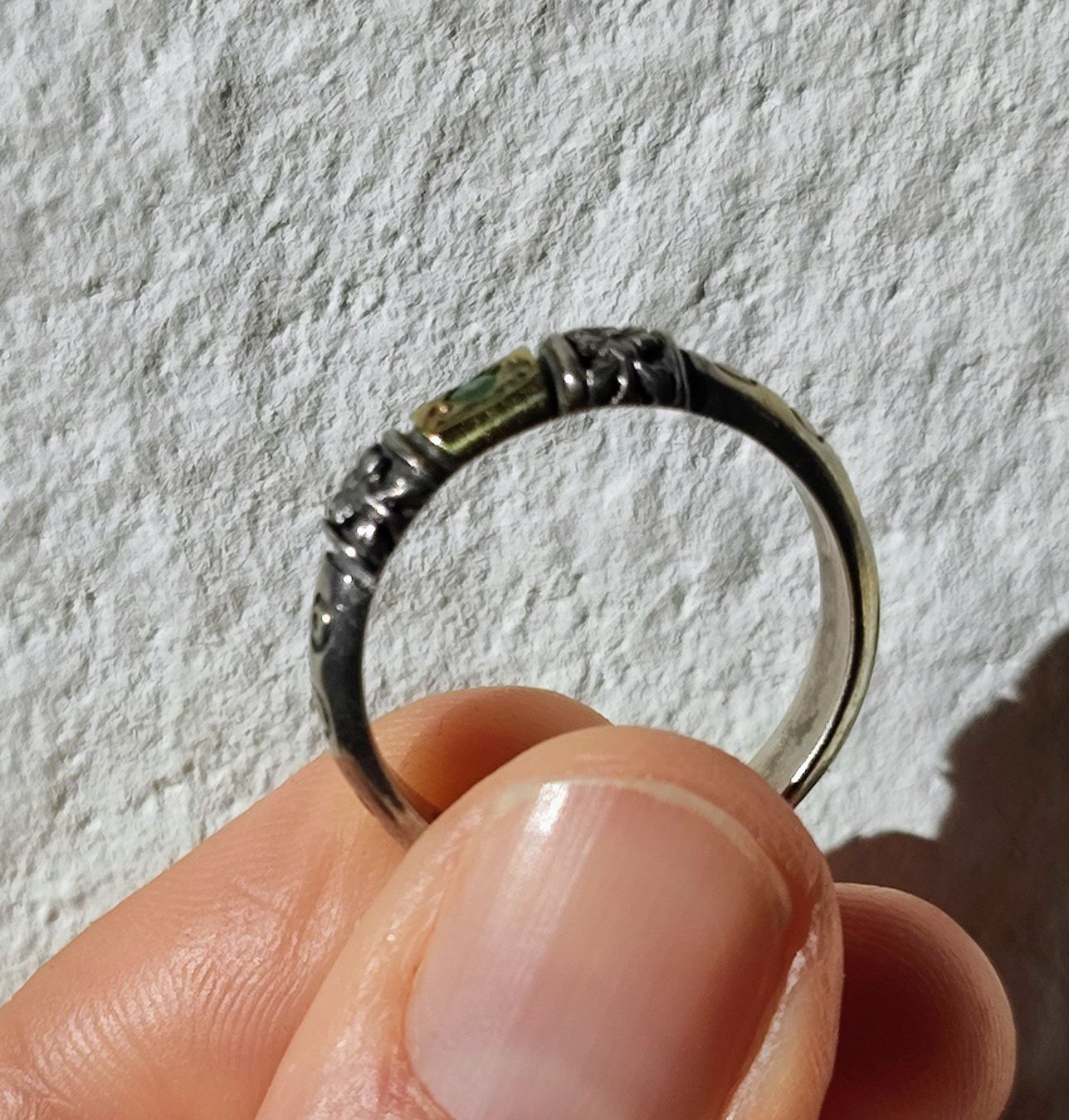 Anelli: Bague argent 925 & or 14K artisanale modèle unique – Usato da Carouge GE venduto da for_8yym 2