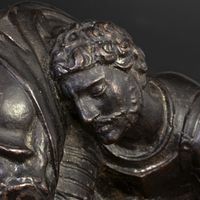 Seltene Winkelried Skulptur – J. J. Oechslin um 1841