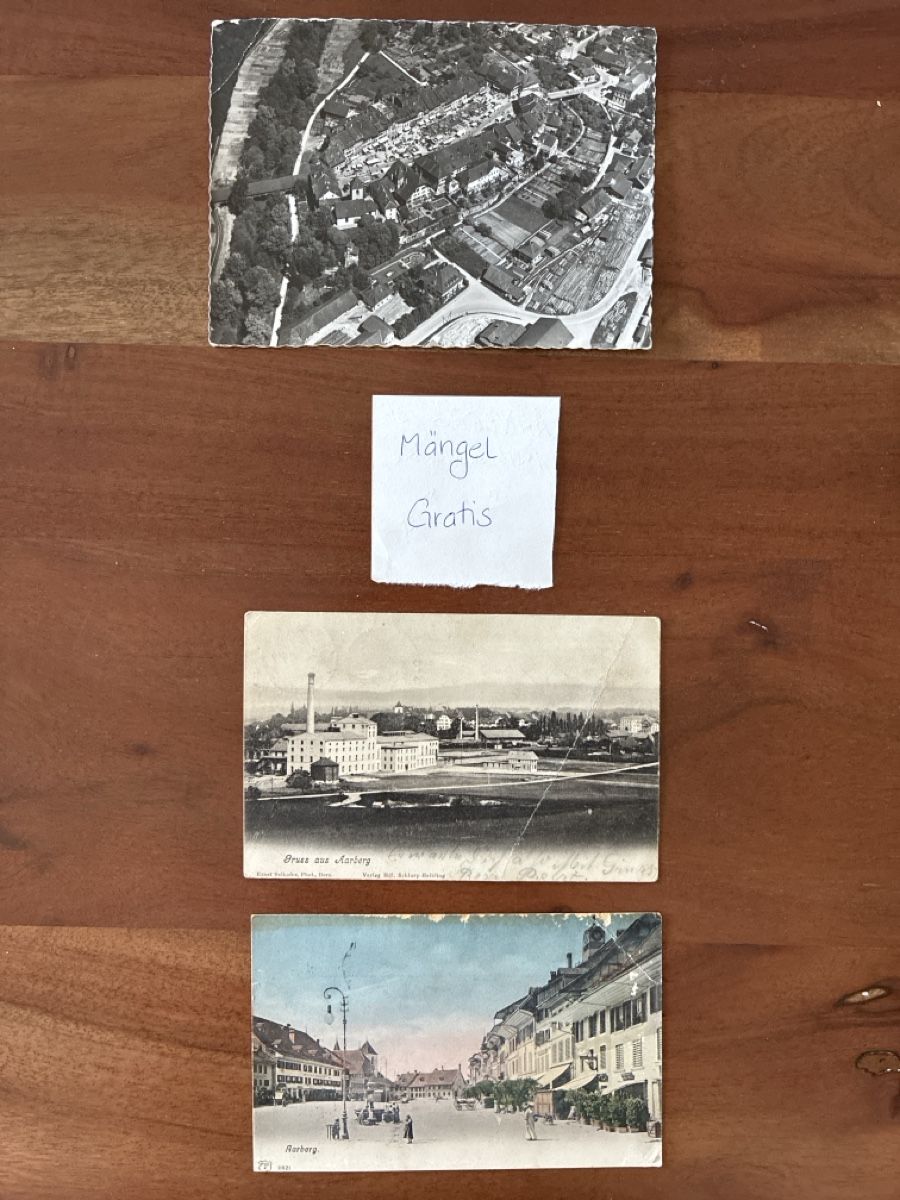 Cartoline postali: 8 Ansichtskarten Schweiz von Aarberg BE – Usato da Oftringen venduto da Cla.vD.74 2