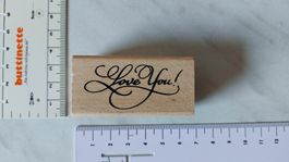 Holzstempel "Love You!" für Karten basteln *NEUWARE*