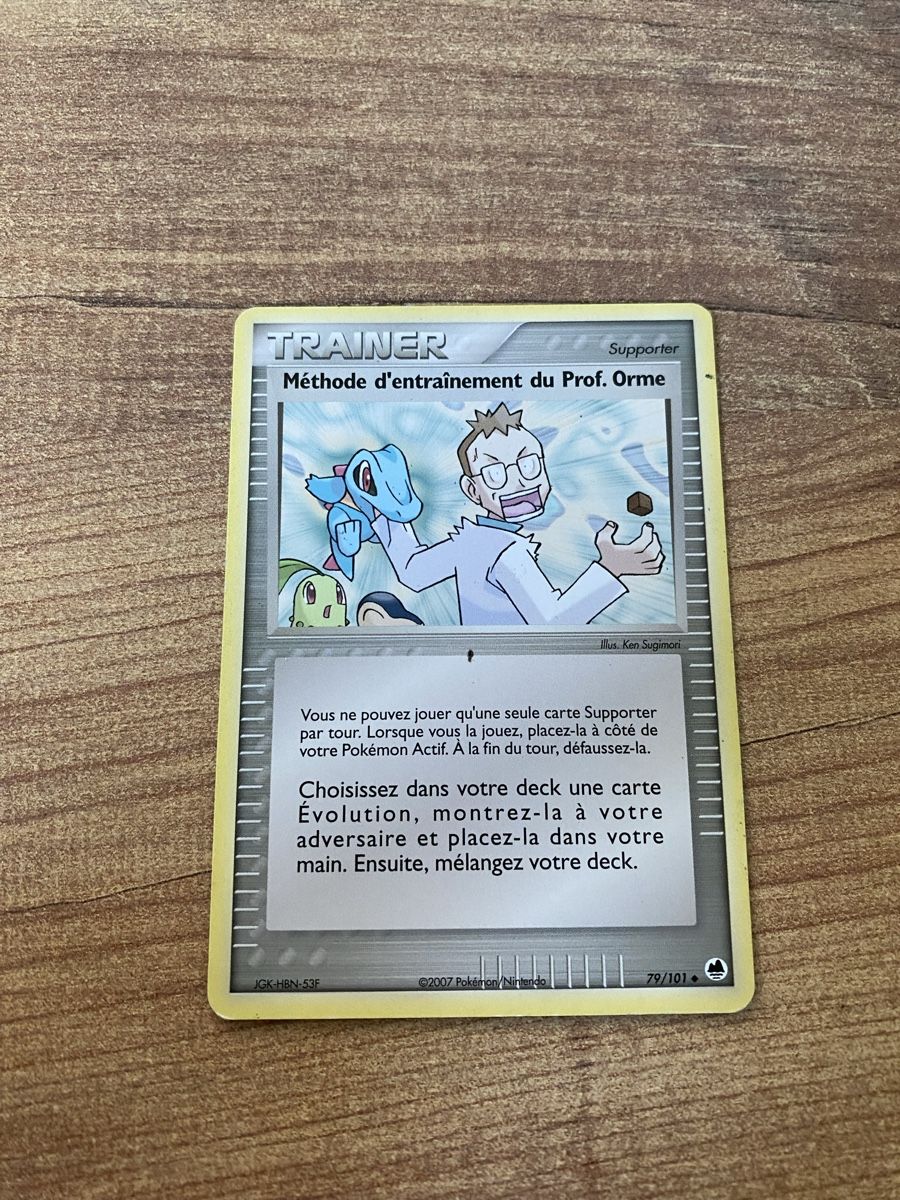 Pokémon Carte collezionabili: Carte Pokémon Méthode d'entraînement du Prof. Orme 79/101 – Usato da Rossemaison venduto da Carduelis