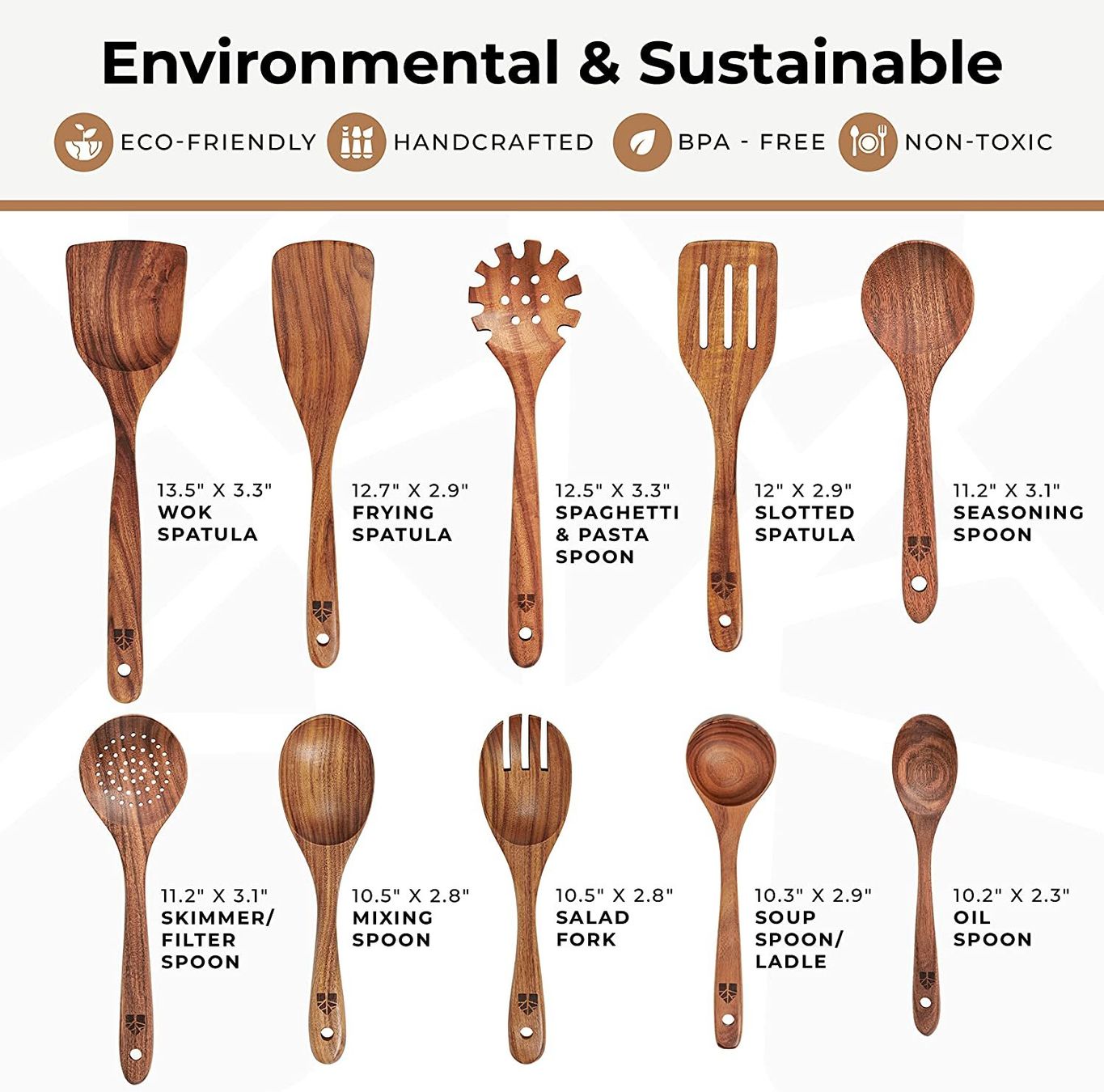 Set di posate: Edles Koch Set Holz Küche Herd Kochen Geschenk – Nuovo e nell'imballaggio originale da Hundwil venduto da Equiply 4
