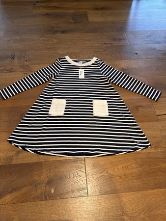 Abito Petit Bateau, taglia 12 anni, a righe blu e bianco