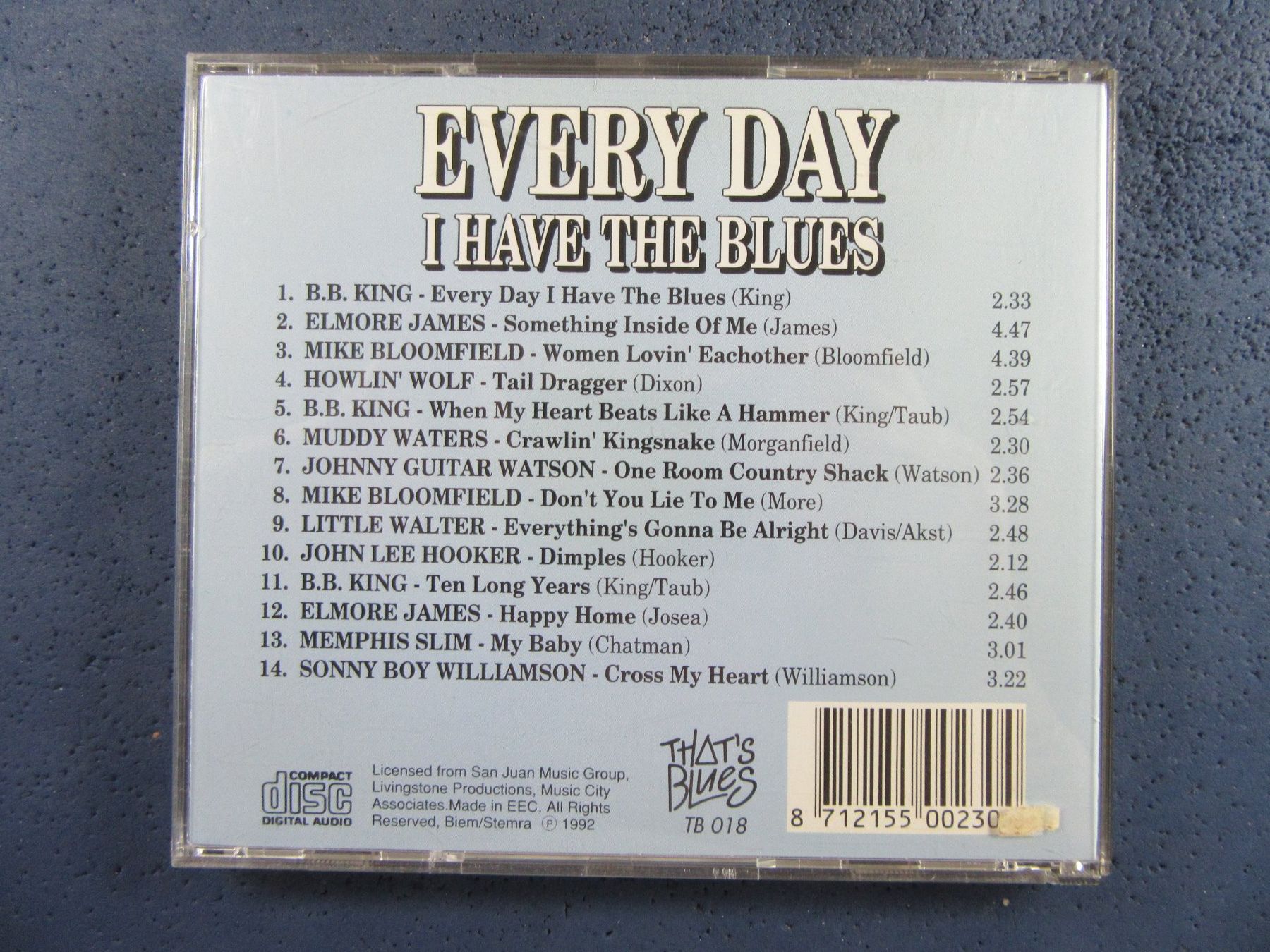 CD: EVERY DAY I HAVE TH BLUES CD BB KING,HOOKER,WATERS,WOLF USW – Usato da Ettingen venduto da Hausi4711 1
