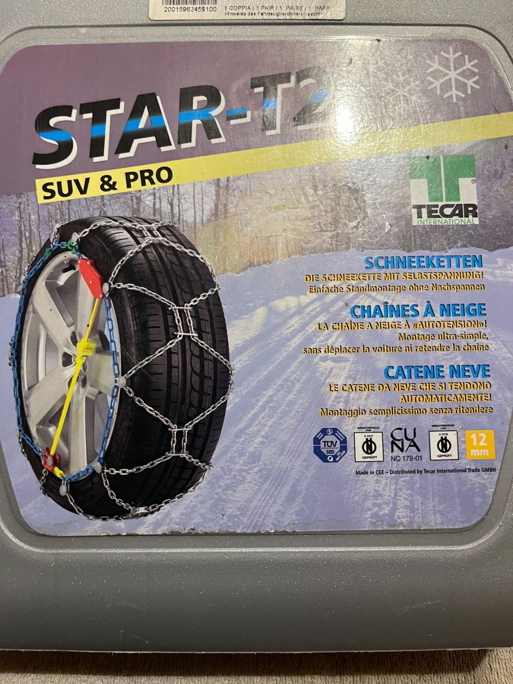 Tecar Chaînes à neige: Chaînes à neige  STAR-T2, SUV & PRO – Neuf avec emballage d'origine à Val-d'Illiez par del_6lmm 1