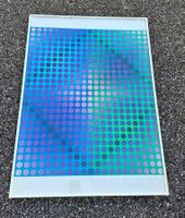 Victor Vasarely – Op-Art Kunstdruck / Poster im Rahmen Vega