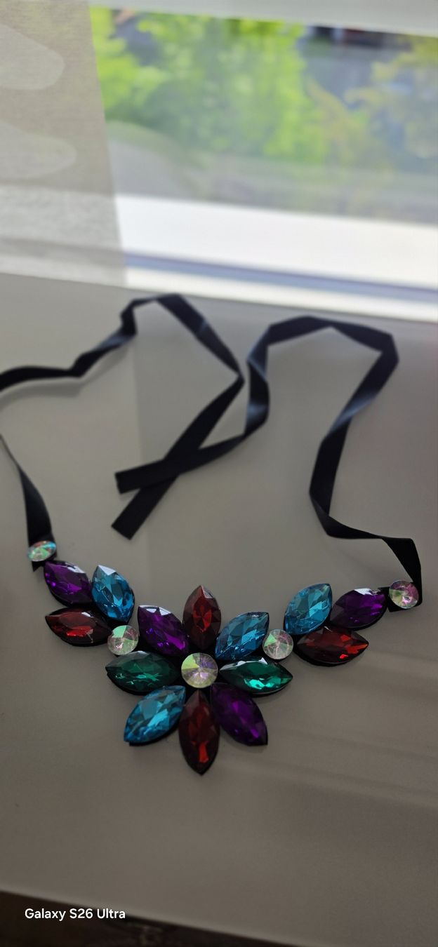 Catenine: Statement Kette bunt – grosse facettierte Steine / Collier – Nuovo (secondo la descrizione) da Muttenz venduto da Malici11