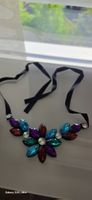 Statement Kette bunt – grosse facettierte Steine / Collier
