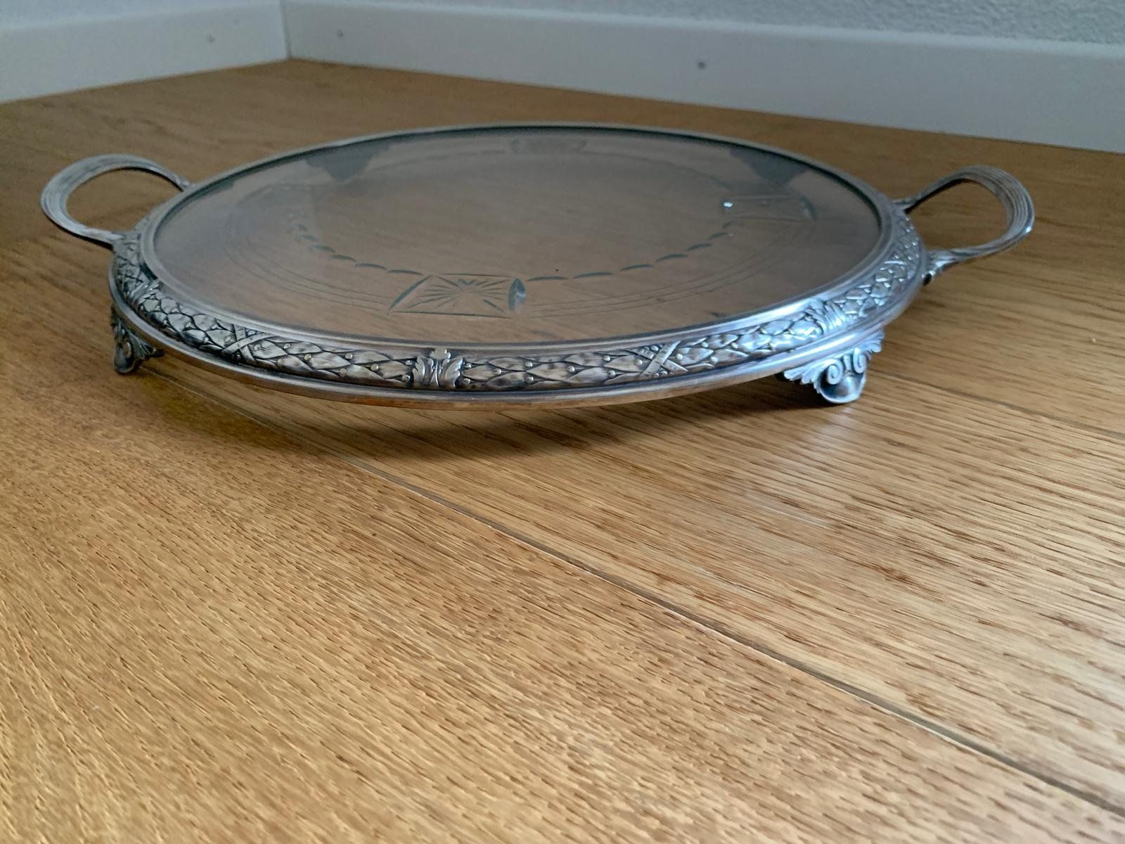 Piatti di portata: Tortenplatte Glas/Silber – Usato da Grossdietwil venduto da fab_8bdy 3