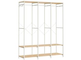 Offener Kleiderschrank mit Ablagen und Kleiderstange FENRIS