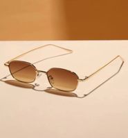 Retro Sonnenbrille mit Verlauf, goldfarben - Neu!