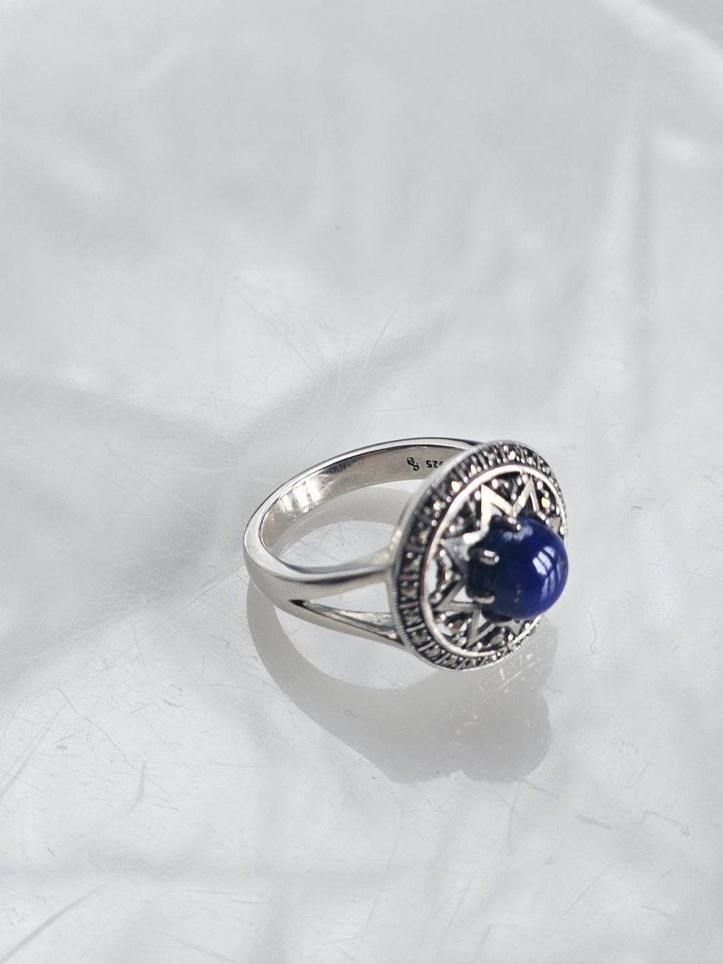 Anelli: Ring aus Silber mit Lapislazuli – Nuovo (secondo la descrizione) da Winterthur venduto da ste_tcx5 2