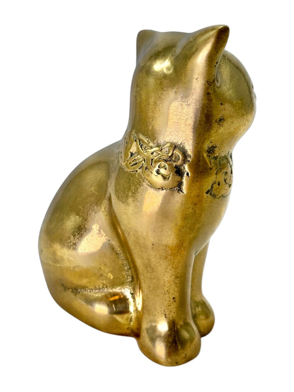 Sculture & Statue: Sculpture de chat en laiton doré – Usato da Morges venduto da MeeBee 3