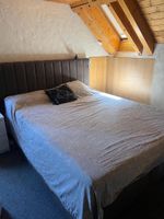 Boxspringbett mit Kopfteil dunkelgrau 160x200
