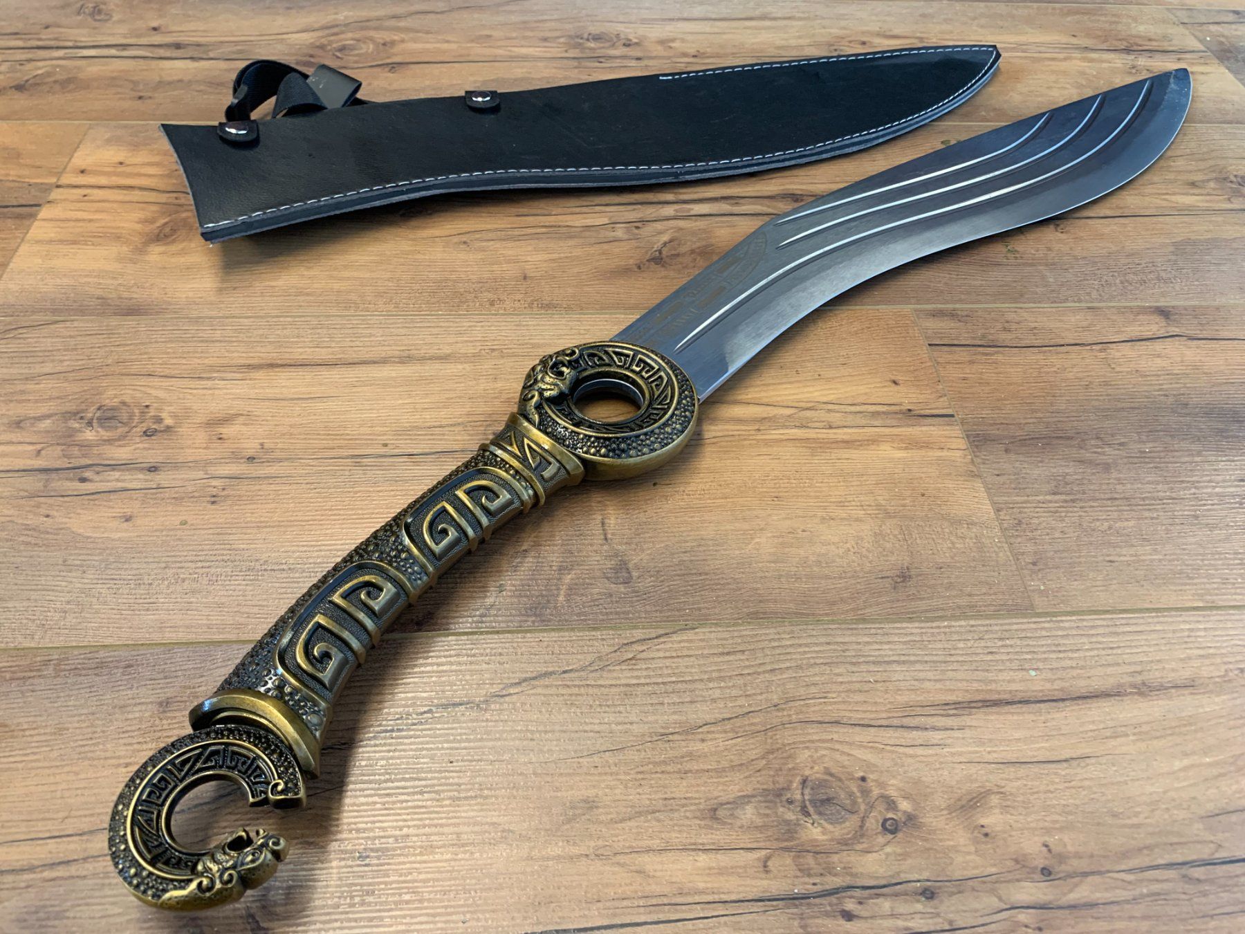 Posate: XXL massive Kukri Machete Messing-Griff & Ring-Knauf 85cm – Nuovo e nell'imballaggio originale da Bergdietikon venduto da shopAgent 4
