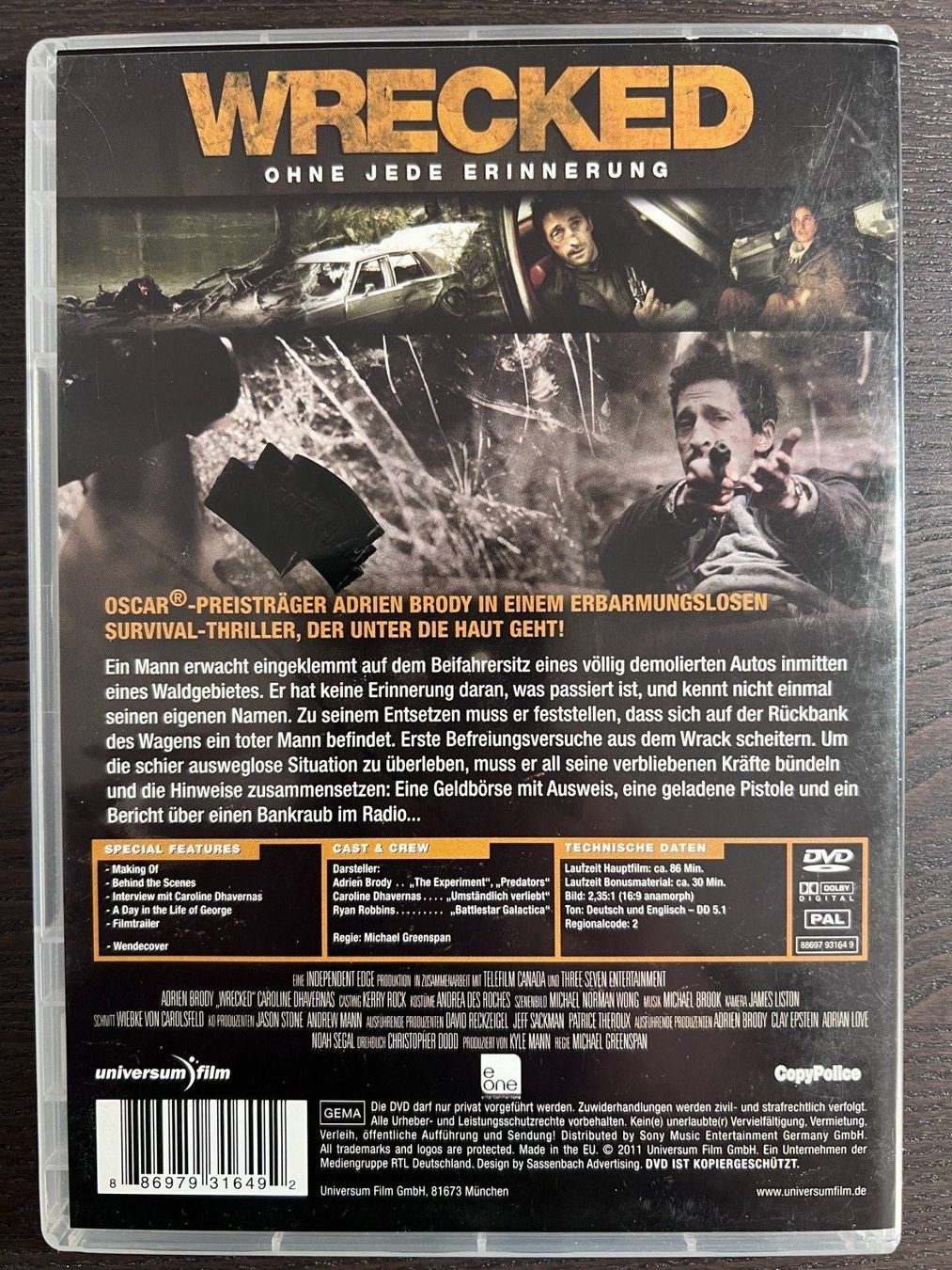Alle DVDs: Wrecked - Ohne jede Erinnerung – Gebraucht aus Zürich von FilmFreunde 1