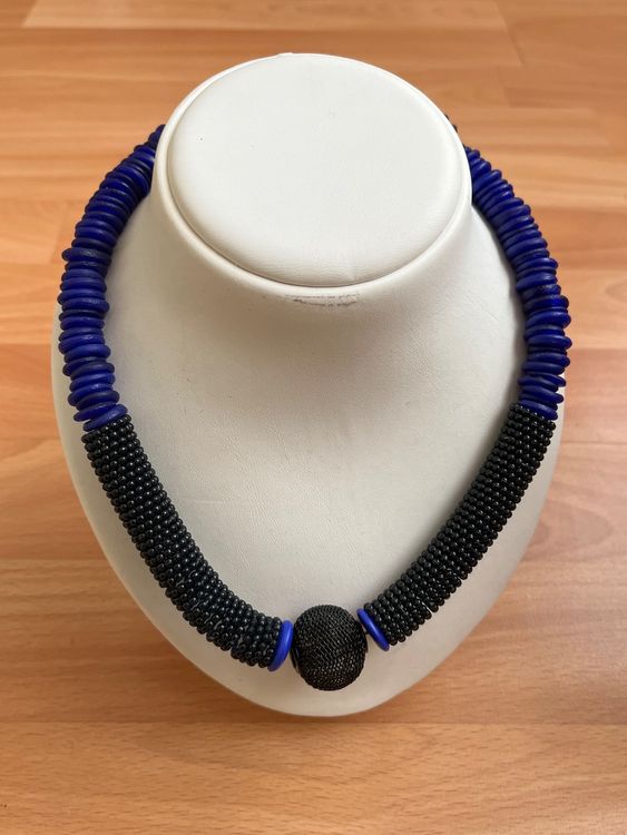 Collier Vintage Fantaisie Années 50 En Malachite - Ancien Bijou Occasion