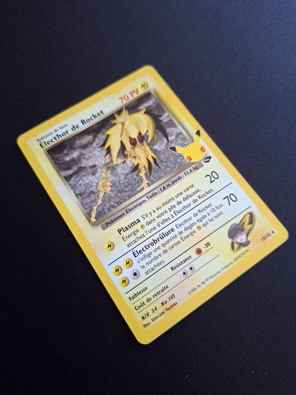Pokémon Carte collezionabili: Pokémon Electhor de Rocket 15/132 Célébration 25ans FR. – Nuovo (secondo la descrizione) da Valeyres-sous-Rances venduto da gegg 1
