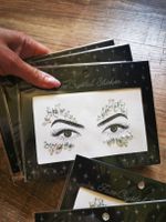 Face Crystal Sticker Schmucksteine Augen Neu OVP 5stk