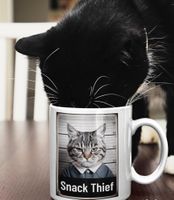 Katze Snack Thief Keramik Tasse NEU
