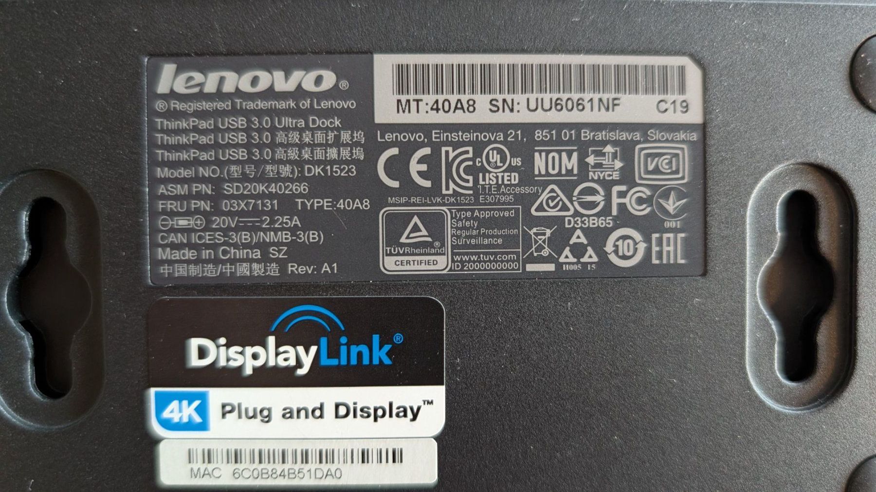 Dockingstation: Lenovo Thinkpad USB 3 Docking Station – Gebraucht aus Schlieren von Jplieberherr 4