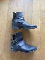 Acne Studios Black Leather Ankle Boots – Size 38 / Fits 39