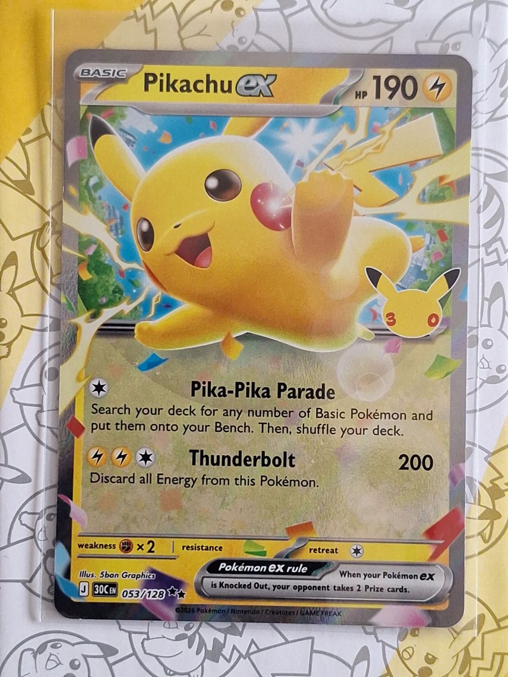 Pokémon Sammelbilder & Trading cards: Pikachu ex - 30th Celebration – Gebraucht aus Altstätten SG von GGsGameshop