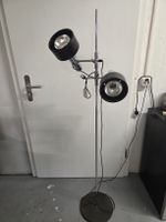 Vintage Stehlampe Chrom Schwarz