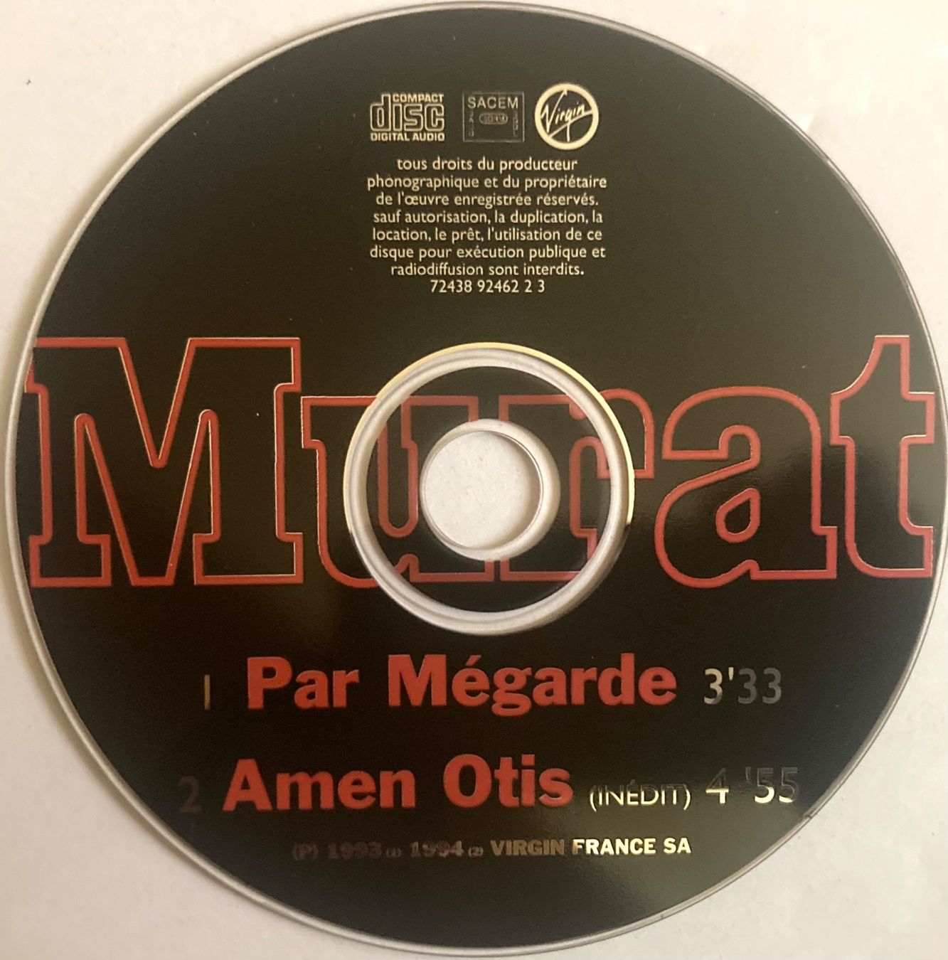 CDs: MURAT - PAR MÉGARDE – Gebraucht aus Poliez-Pittet von Newtown-Records 2