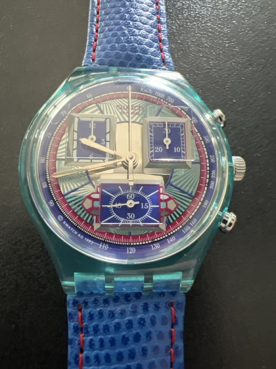 Swatch Orologi: Swatch Chrono (SCN112) Echodeco – Nuovo e nell'imballaggio originale da Künten venduto da Spike17 1