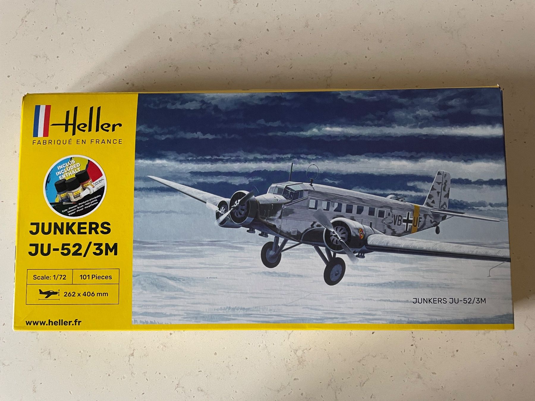Kit di costruzioni: Bausatz JU-52 von Heller 1:72 - NEU – Nuovo e nell'imballaggio originale da Uster venduto da scp25