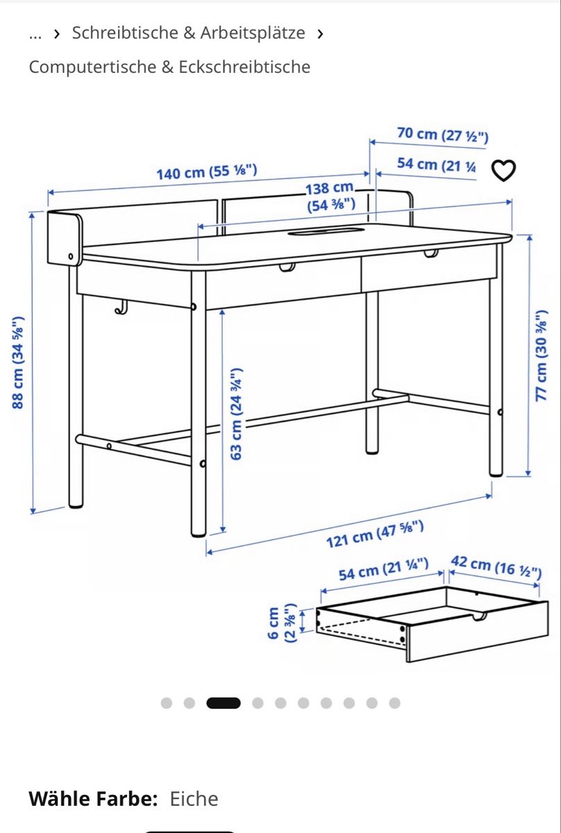 Ikea Bureaux: Schreibtisch Eiche – Neuf (Voir description) à Zürich par jurx 1