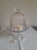 ETAGÈRE MIT GLASCLOCHE FÜR SÜSSIGKEITEN. SHABBY CHIC