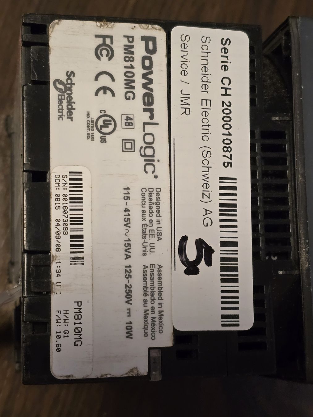 Schneider Componenti elettronici: PowerLogic PM810MG Power Meter Schneider Electric – Usato da Baden venduto da swiss-alps 4