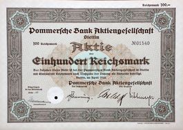 Pommersche Bank AG, Stettin -  1933