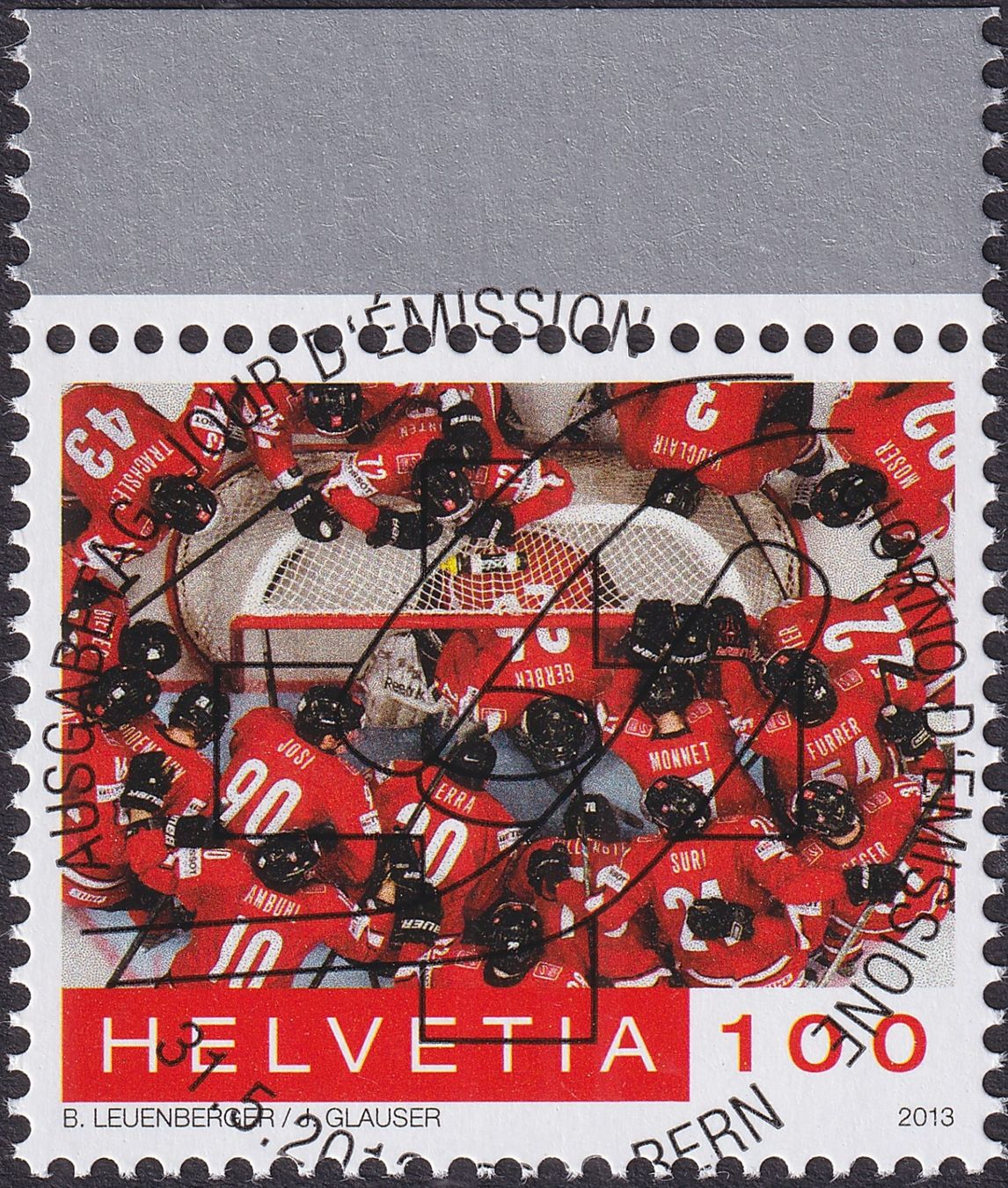 Tutti i francobolli: 2013, Nr.1470 "IIHF" mit Ersttags-Voll-Stempel +TAB – Usato da Sursee venduto da Luzernerraute