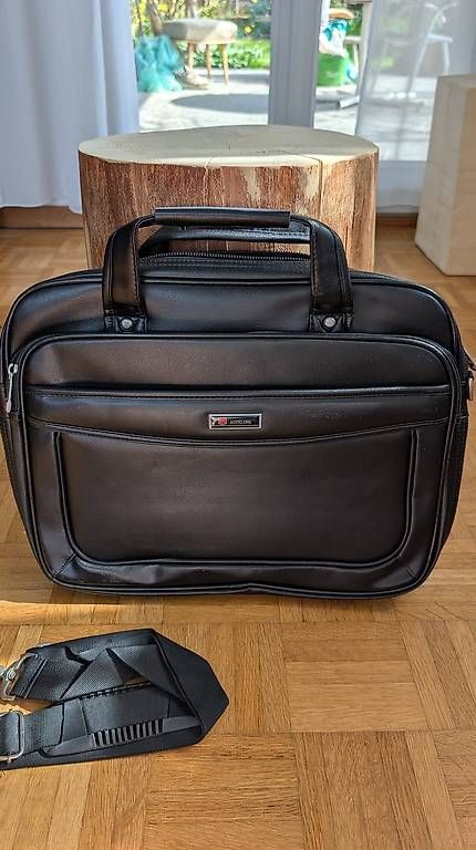 Borse: Laptoptasche Schwarz Kunstleder NEU | 2 Fächer | Trolley – Nuovo (secondo la descrizione) da Buchrain venduto da bux02