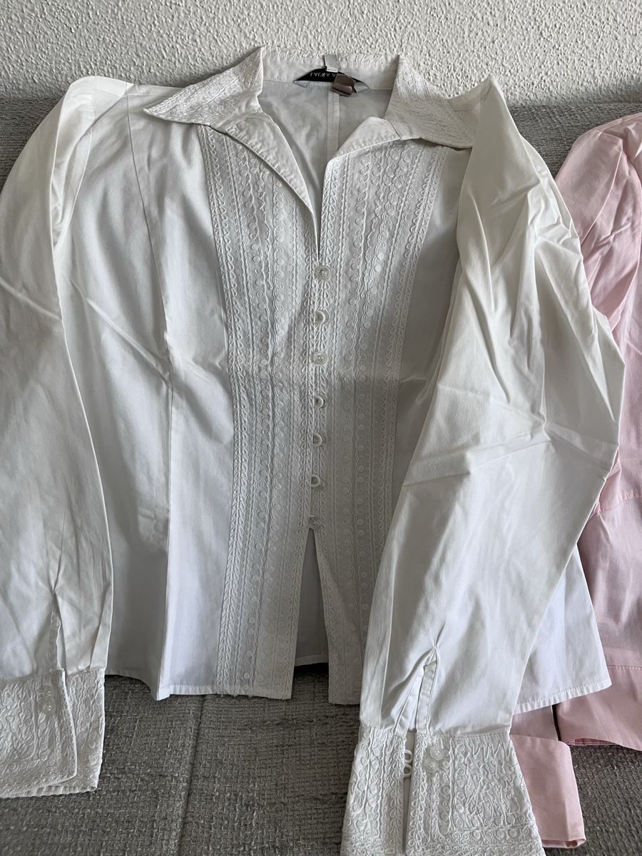 Laura Ashley Blusen: Sommerbluse in Rosa und weiss Grösse 44 – Gebraucht aus Brüttisellen von lilien2012 1